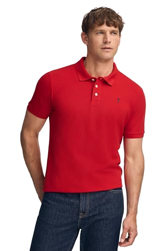 Polo Club Uomo Maglietta Manica Corta Regular Fit 100% Cotone Rosso