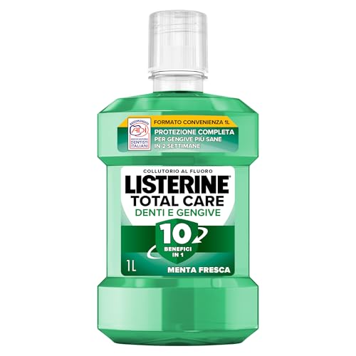 Listerine Total Care Collutorio Denti e Gengive Gusto Menta Fresca, 1L