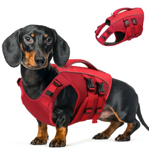 Qeenmore Salvagente Cane Taglia Piccola Rosso Ripstop