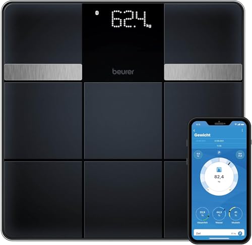 Beurer BF 450 Bilancia Pesapersone con Bluetooth, 17 Valori Corporei, 180 kg