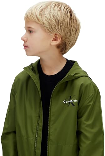 Calvin Klein Monologo Essential Giacca a Vento Verde Rich Cypress