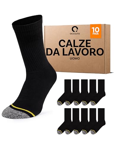 Occulto Calze da Lavoro Uomo Modello Karl, Confezione da 10 Paia