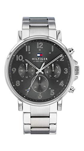 Tommy Hilfiger Orologio Analogico Multifunzione al Quarzo da Uomo con Cinturino in