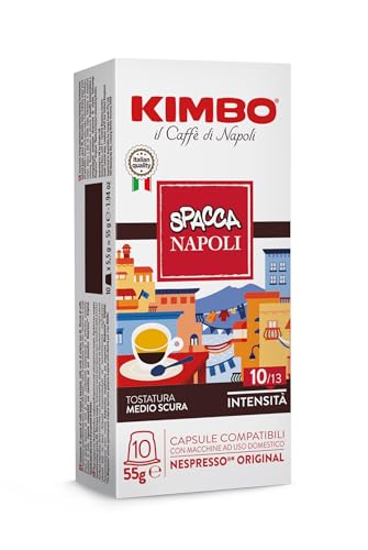 Kimbo Spacca Napoli Caffè Compatibile Nespresso®, Intensità 10/13, 100 Capsule