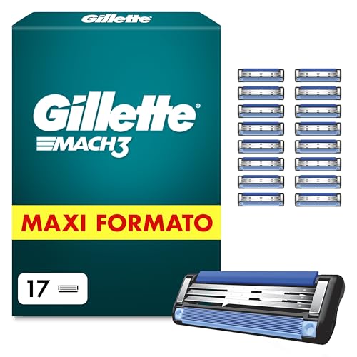 Gillette Mach3 Sport Lamette di Ricambio da Uomo, 17 Pezzi