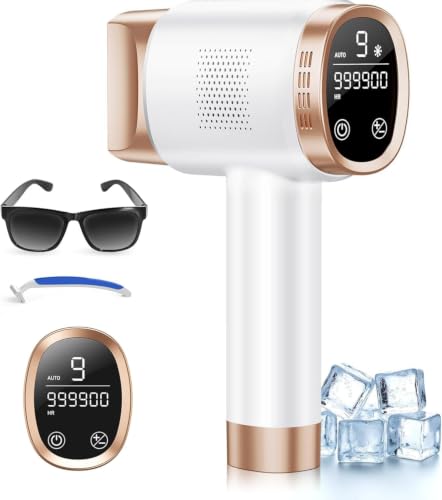 21J Epilatore Luce Pulsata con Raffreddamento a Ghiaccio 8°C e Luce Rossa 600NM