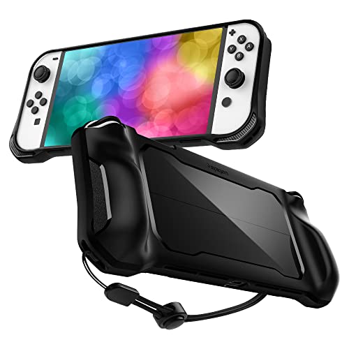 Spigen Rugged Armor Custodia Rigida per Nintendo Switch OLED - Nero