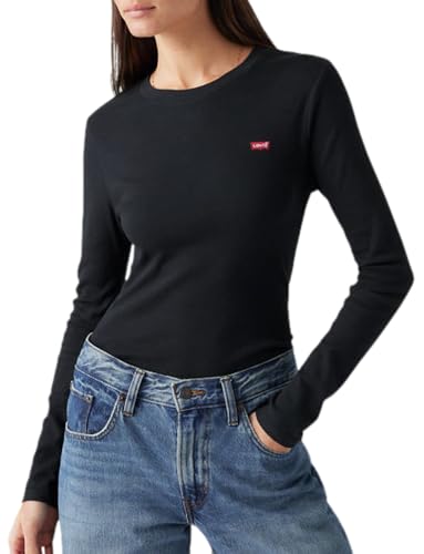 Levi's Essential Housemark Maglietta da Donna a Maniche Lunghe