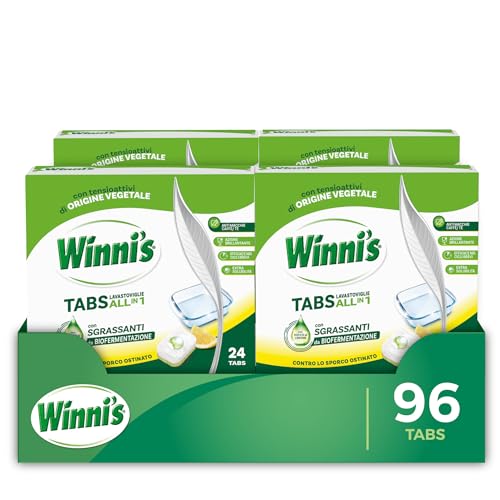 Winni's Pastiglie Lavastoviglie Multiazione Fragranza Limone, 192 Tabs