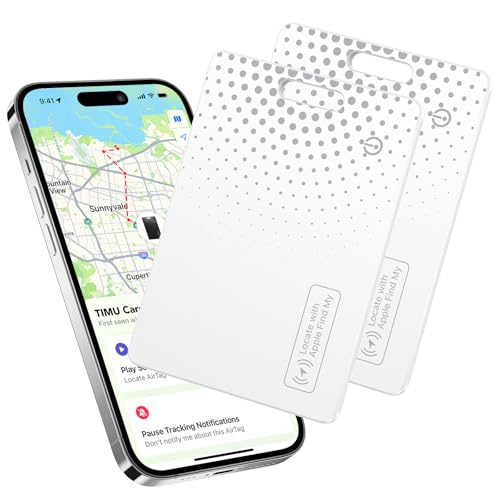 TIMU Air Tag Card Wallet Tracker Bianco