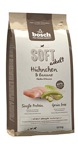 bosch HPC SOFT Pollo e banana | Cibo semi-umido per cani adulti di tutte le razze | Proteina singola | Senza cereali | 1 x