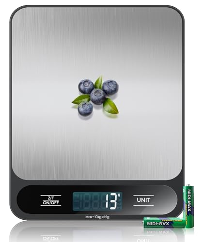 Bilancia da Cucina Digitale Acciaio Inossidabile 10 kg