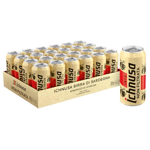 Birra Ichnusa Non Filtrata Cassa 24 Lattine 44cl, Birra Lager