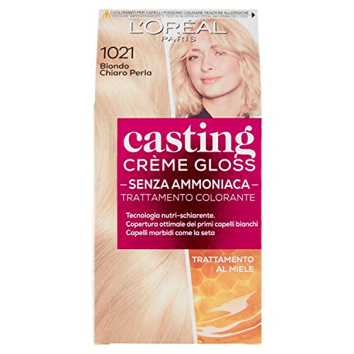 L'Oréal Paris Casting Crème Gloss Colore Trattamento senza Ammoniaca 1021 Biondo Chiaro Perla