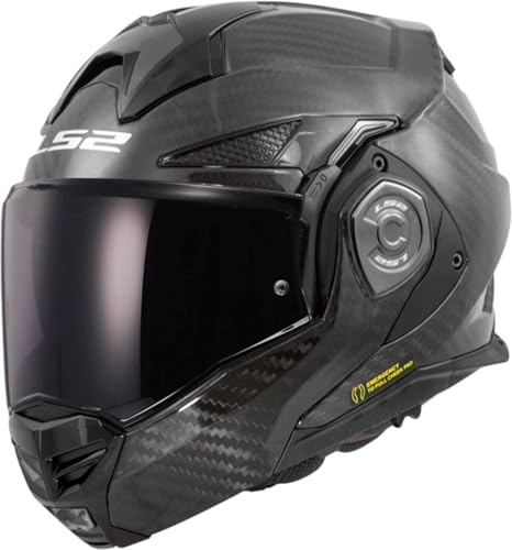 LS2, Casco moto modulare ADVANT X CARBON Gloss Carbon