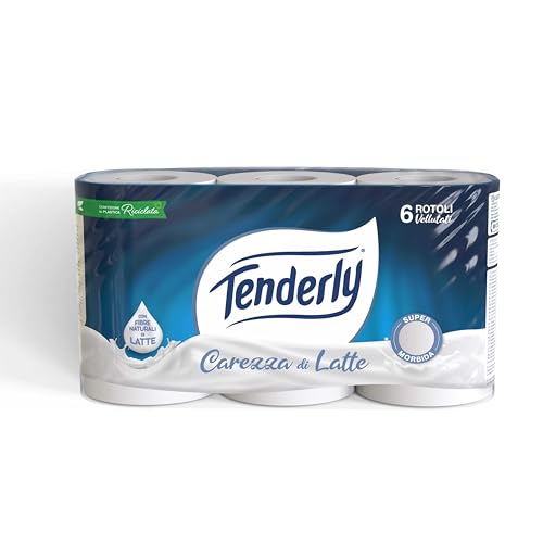 Tenderly Carezza di Latte Carta Igienica Morbidissima, 6 Rotoli