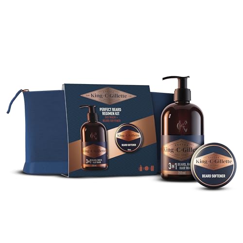 King C. Gillette Kit Barba Perfetta con Detergente 3in1 e Balsamo