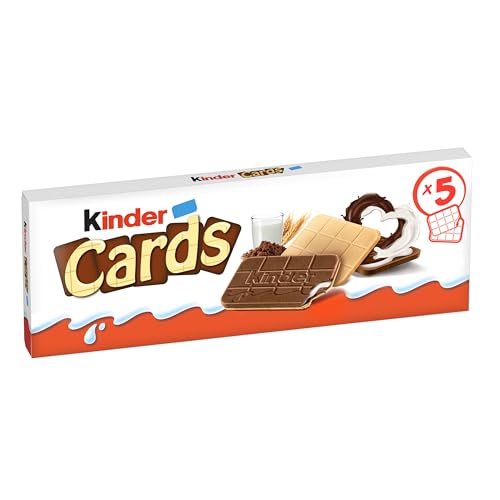Kinder Cards, Biscotti ripieni, 5 pezzi da 25,6 gr