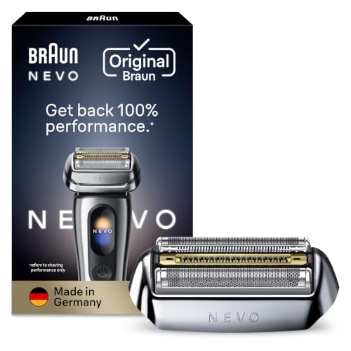 Braun Testina di Ricambio ORIGINALE Per Rasoio Elettrico Barba NEVO, Recupera il 100% delle Prestazioni