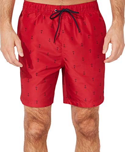 Nautica Pantaloncino da Bagno Uomo Anchor Print, Asciugatura Rapida