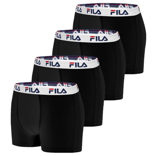 FILA Boxer Uomo Cotone, Uomo di Nero, Taglie