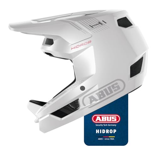 ABUS Downhill Helmet HiDrop - Casco integrale certificato AS con calotta esterna in ABS per MTB: downhill, enduro e bike park adulti