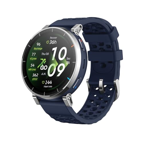 Amazfit Active 3 Premium 45mm Smartwatch GPS Running, AMOLED 1,32” Vetro Zaffiro, Batteria 12gg, 4GB, NFC, Mappe Offline, 170+ sport, 5 ATM, Cardiofrequenzimetro e Fitness Tracker per Android e iPhone