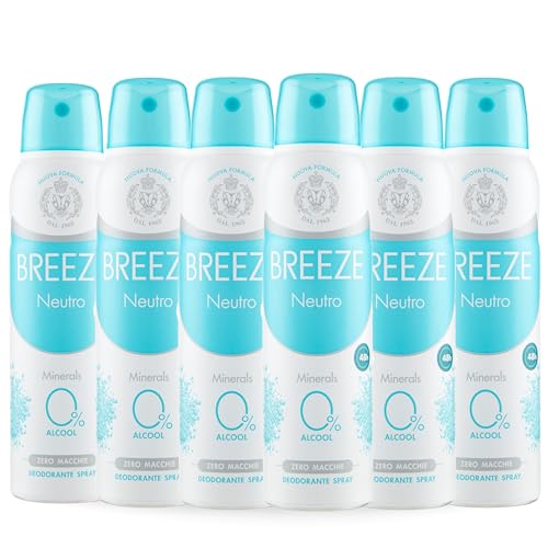BREEZE Deodorante Spray Neutro, 6x150 ml