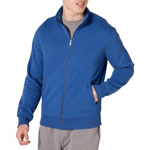 Amazon Essentials Felpa in Pile con Zip e Collo a Lupetto, Peso Medio, Vestibilità Classica Uomo, B