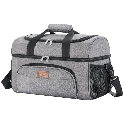 Lifewit Borsa Frigo, Borse Termica Morbida, Grande Borsetta Termiche Porta Pranzo, Cooler Bag con Doppio Scomparto per Mare, Spiaggia, Viaggio, Campeggio