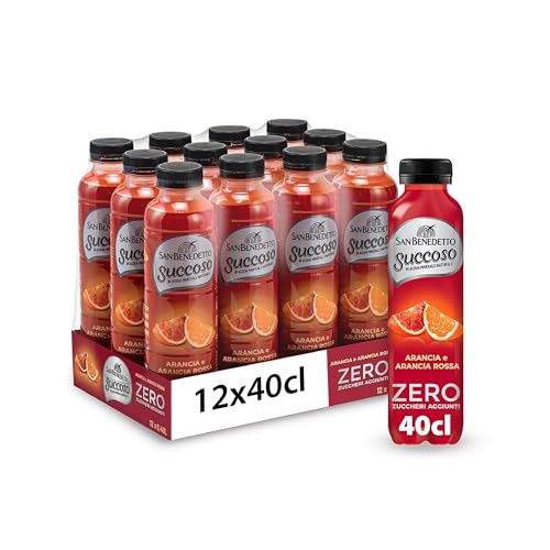 San Benedetto Succoso Zero alla Arancia Rossa Bevanda Leggera, 12x400 ml