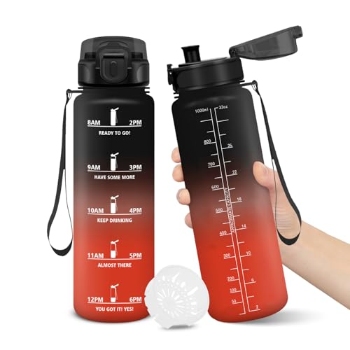 Borraccia Motivazionale 1000ml Senza BPA con Marcatempo