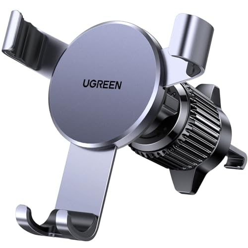 UGREEN Supporto Telefono Auto gravità Aggiorna Gancio per Bocchetta dell'Aria, Porta Cellulare Macchina Compatibile con iPhone 17 Pro Max Air 16/15/14; Galaxy S25/S24; google pixel 10/9/8 ecc