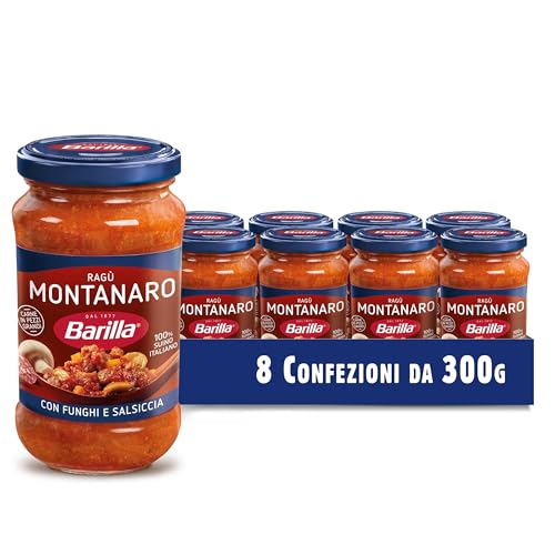 Barilla Sugo Ragù Montanaro con Salsiccia e Funghi, 8x300g