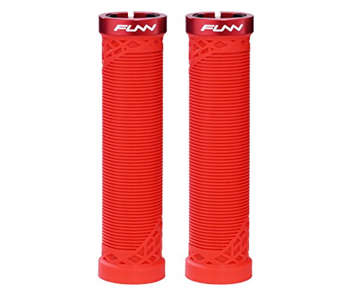 Funn Hilt Manopole Mountain Bike con bloccaggio, 22 mm, Rosso