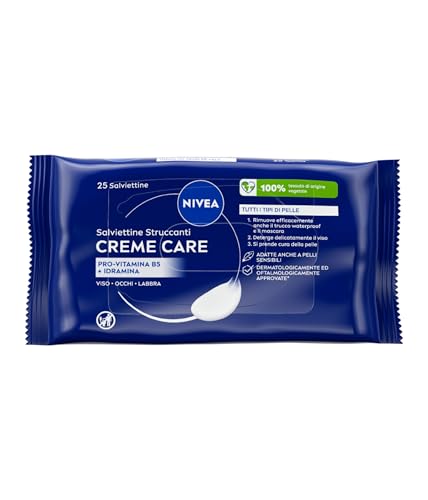 NIVEA Salviettine Struccanti Creme Care 25 Pezzi