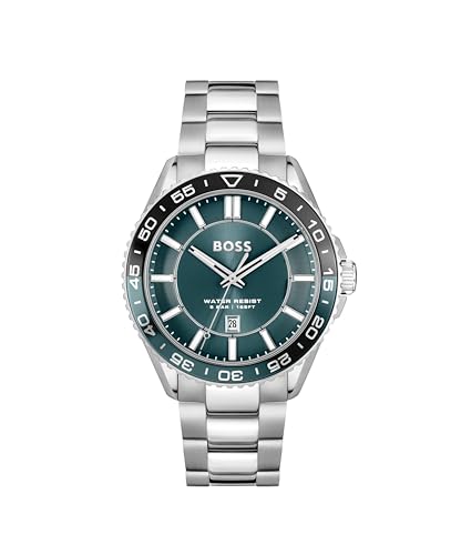BOSS Runner 3H Orologio da Uomo con Cinturino in Acciaio
