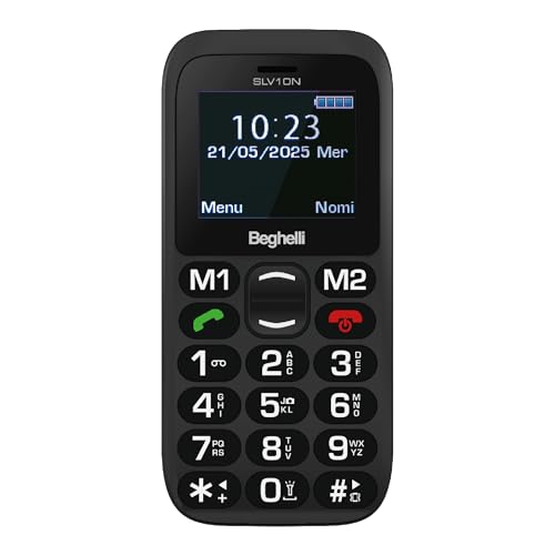Beghelli Salvalavita SLV10N Telefono GSM per Anziani con Tasto SOS e Dual SIM