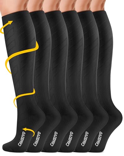 CAMBIVO Calze Compressione Graduata 20-30mmHg 3 Paia Antitrombo