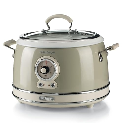 Ariete 2904 Vintage Multicooker Cuociriso e Slow Cooker con Bowl in Ceramica 3,5 L