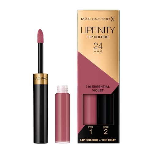 Max Factor Lipfinity Rossetto Liquido Lunga Durata con Gloss Idratante, 310 Essential Violet