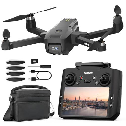 K600GPS Drone con Fotocamera 1080P, FPV 4,5", Ritorno Automatico, Seguimi