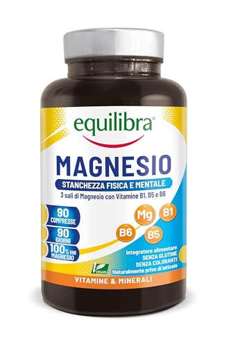 Equilibra Integratori Alimentari, Magnesio, Integratore per la Stanchezza Fisica, Mentale e