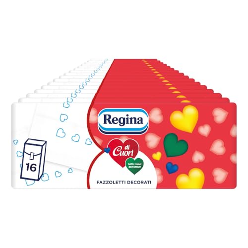 Regina di Cuori Fazzoletti di Carta 16 Confezioni da 10 Pacchetti da 9 Fazzoletti