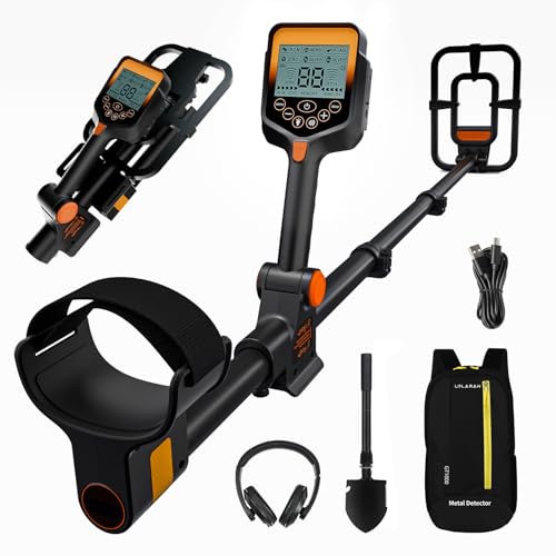 LOLARAN Metal Detector Professionale Pieghevole con Batteria Ricaricabile