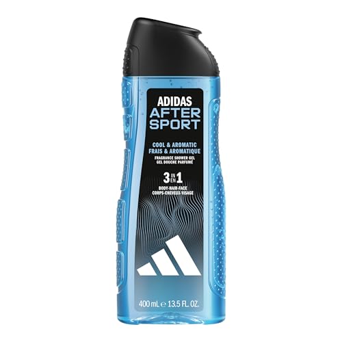 adidas After Sport 3-in-1 Gel Doccia Corpo, Capelli e Viso, 400ml