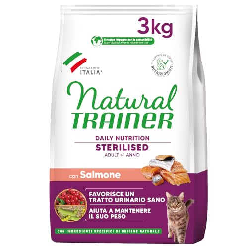 Trainer Natural Sterilised Adult Salmone e Fibra di Pisello 3 Kg
