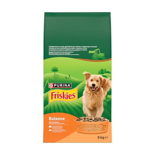 PURINA FRISKIES Balance Crocchette Cane Adulto Pollo, Manzo e Verdure 9 kg