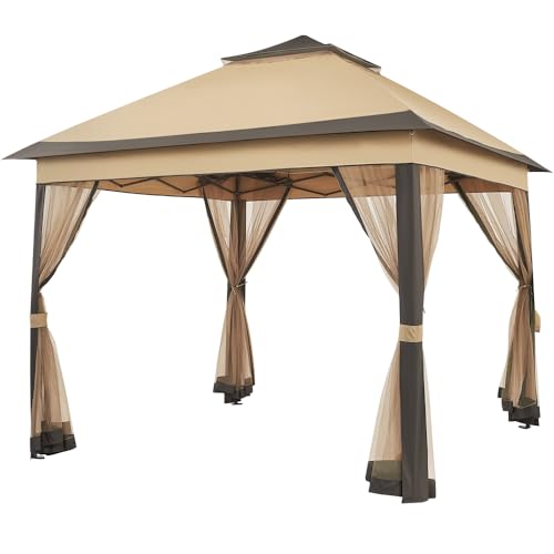 Yaheetech Gazebo da Giardino 330x330 cm Kaki