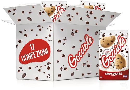 Pavesi Gocciole Cioccolato Biscotti Frollini, 12 Pack da 500 g